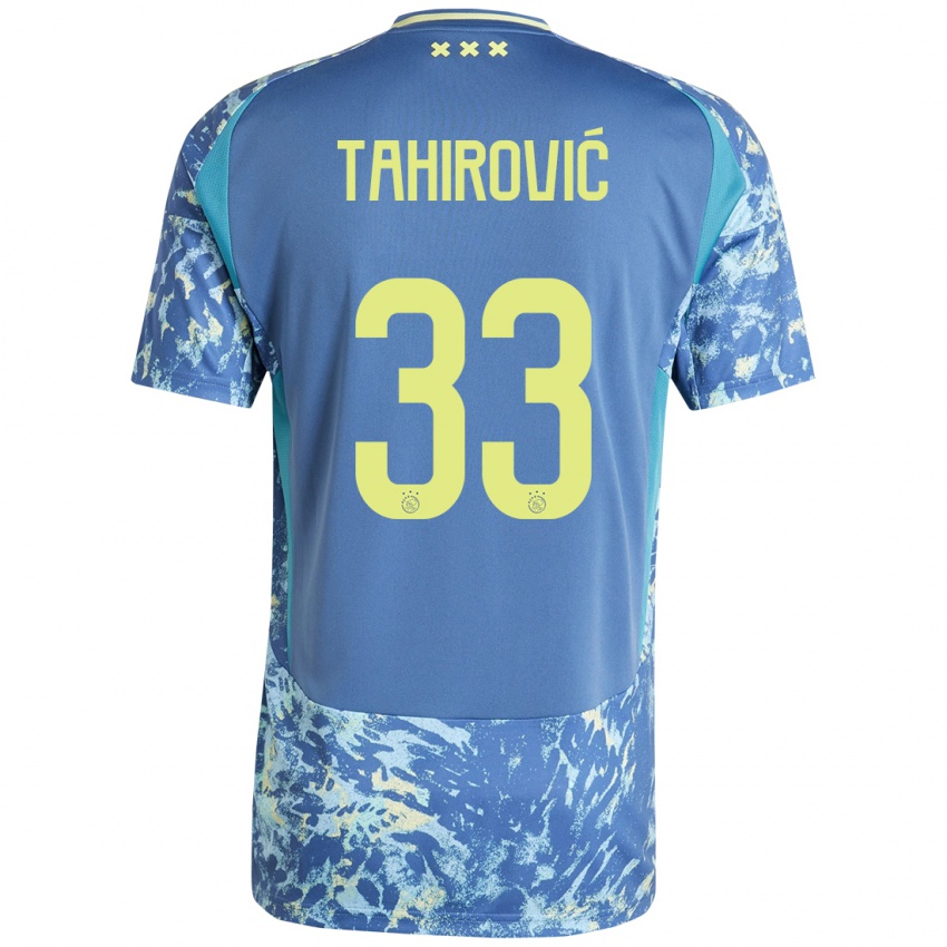 Homem Camisola Benjamin Tahirovic #33 Amarelo Azul Cinzento Alternativa 2024/25 Camisa Brasil