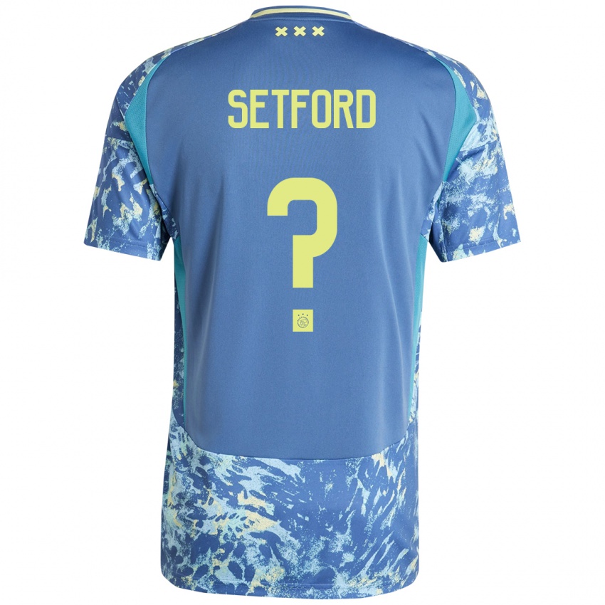 Homem Camisola Charlie Setford #0 Amarelo Azul Cinzento Alternativa 2024/25 Camisa Brasil