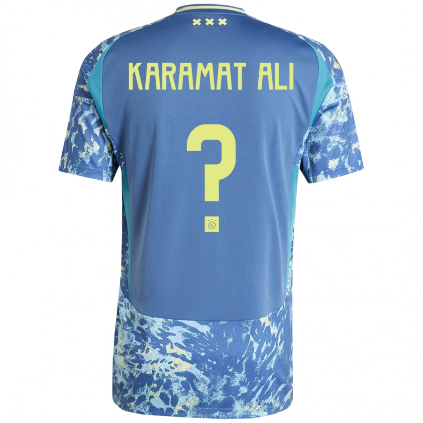 Homem Camisola Yaïr Karamat Ali #0 Amarelo Azul Cinzento Alternativa 2024/25 Camisa Brasil