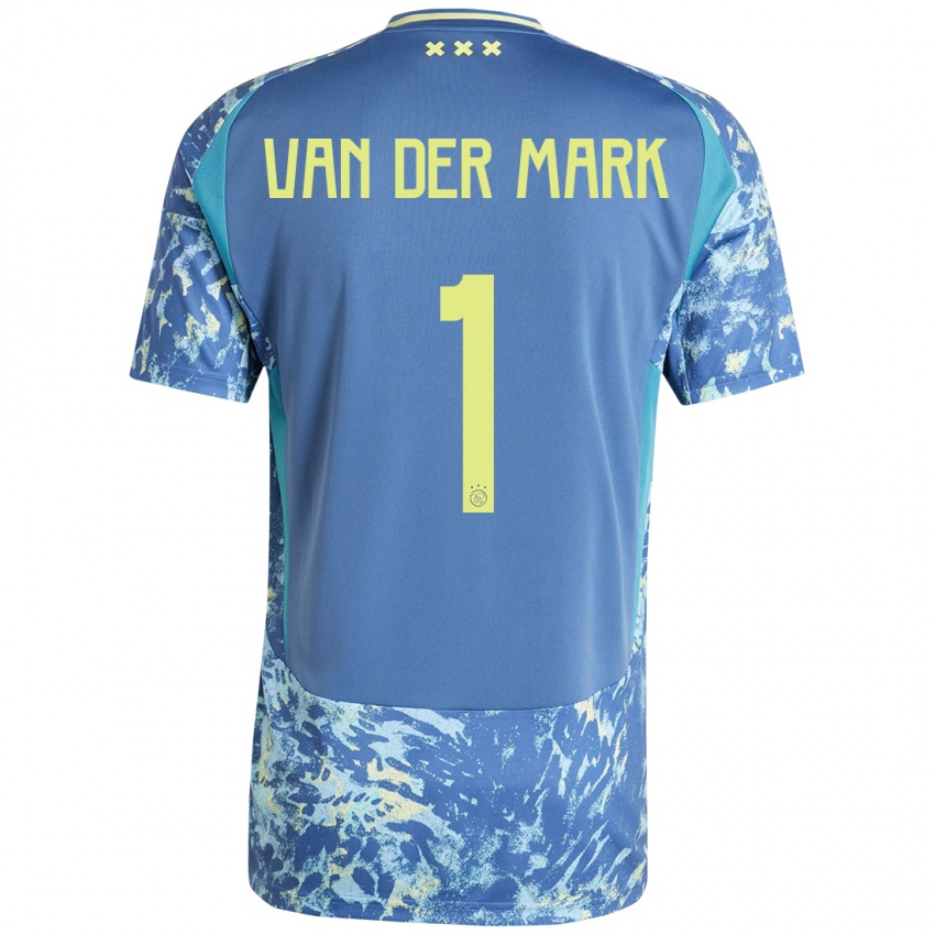 Homem Camisola Jesper Van Der Mark #1 Amarelo Azul Cinzento Alternativa 2024/25 Camisa Brasil