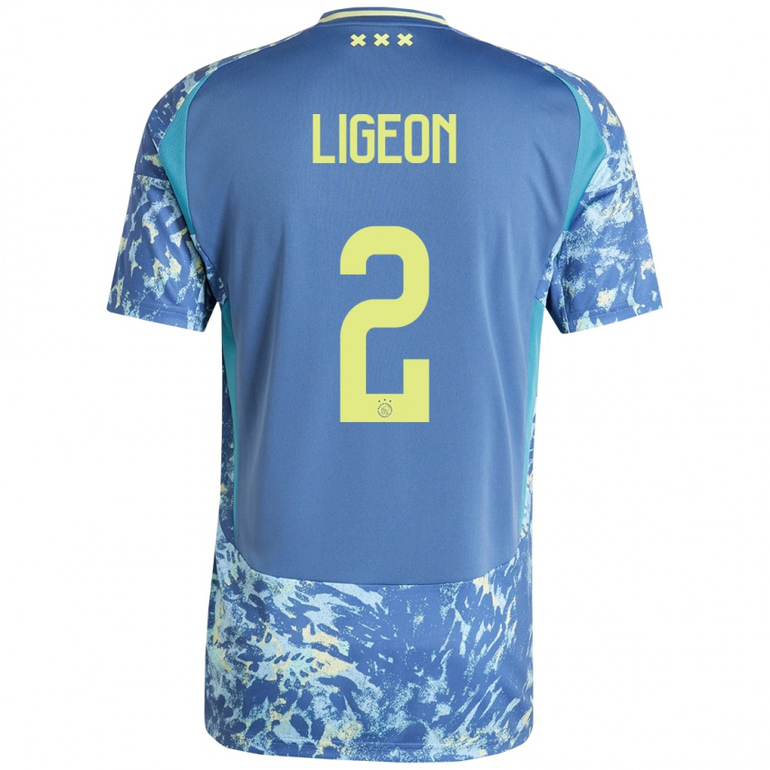 Homem Camisola Ruben Ligeon #2 Amarelo Azul Cinzento Alternativa 2024/25 Camisa Brasil