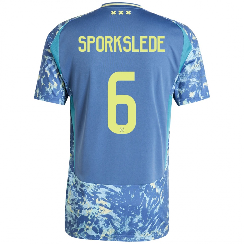 Homem Camisola Fabian Sporkslede #6 Amarelo Azul Cinzento Alternativa 2024/25 Camisa Brasil