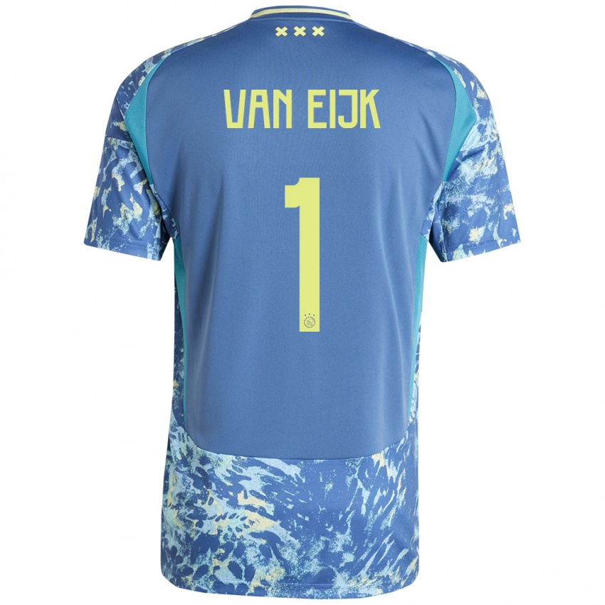 Homem Camisola Regina Van Eijk #1 Amarelo Azul Cinzento Alternativa 2024/25 Camisa Brasil