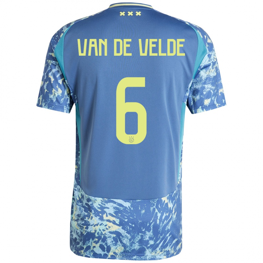 Homem Camisola Jonna Van De Velde #6 Amarelo Azul Cinzento Alternativa 2024/25 Camisa Brasil