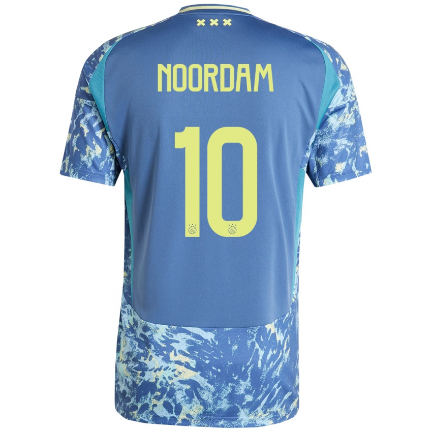 Homem Camisola Nadine Noordam #10 Amarelo Azul Cinzento Alternativa 2024/25 Camisa Brasil