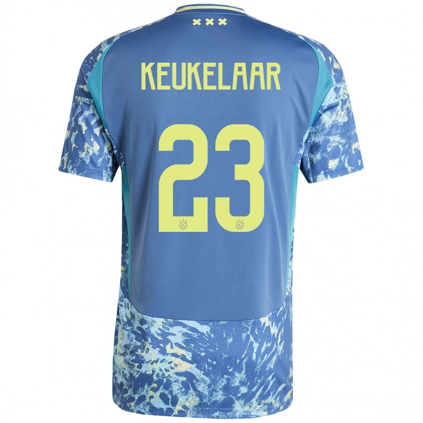 Homem Camisola Lotte Keukelaar #23 Amarelo Azul Cinzento Alternativa 2024/25 Camisa Brasil