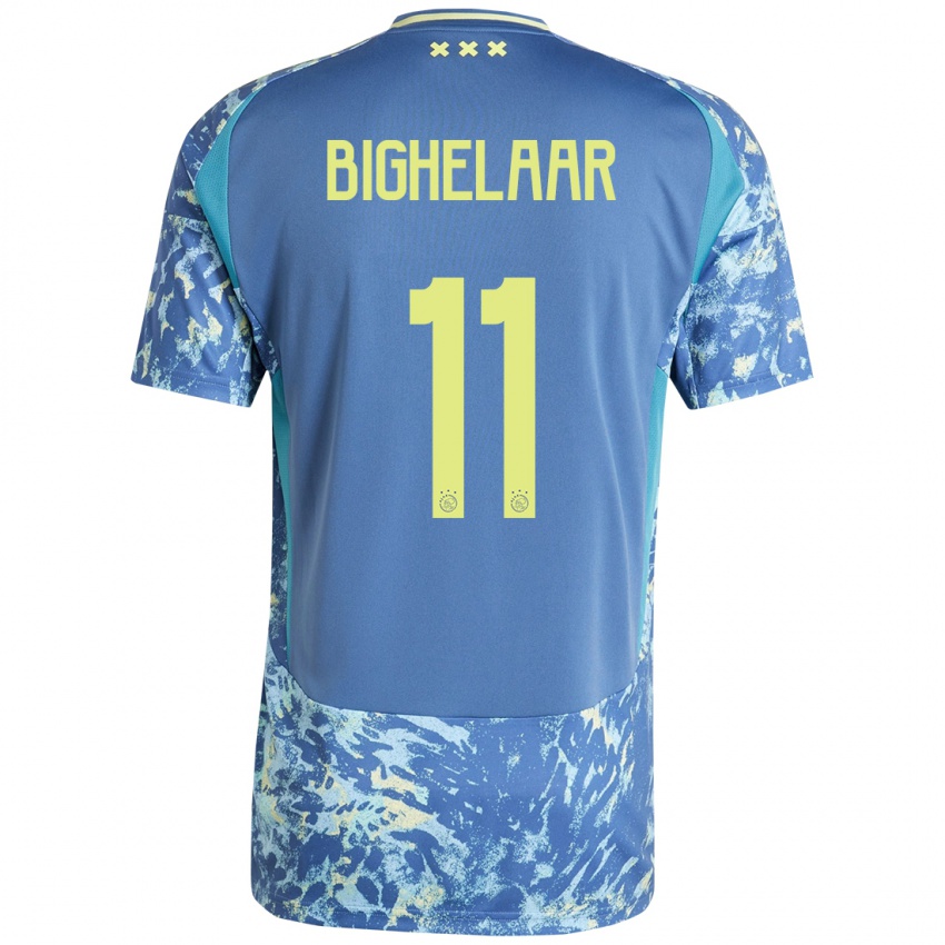 Homem Camisola Marjolijn Van Den Bighelaar #11 Amarelo Azul Cinzento Alternativa 2024/25 Camisa Brasil