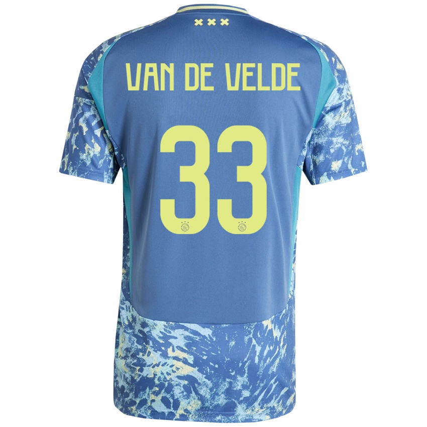 Homem Camisola Jonna Van De Velde #33 Amarelo Azul Cinzento Alternativa 2024/25 Camisa Brasil