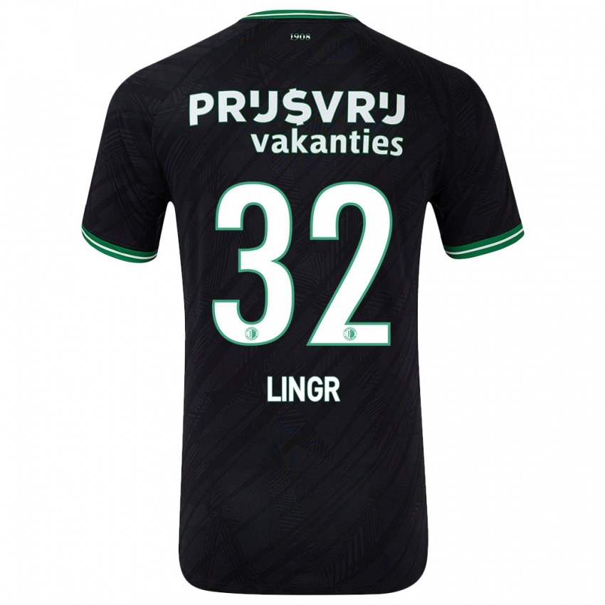 Homem Camisola Ondrej Lingr #32 Verde Preto Alternativa 2024/25 Camisa Brasil