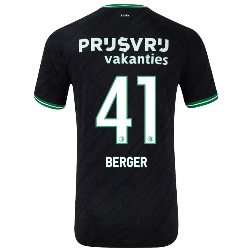 Homem Camisola Mannou Berger #41 Verde Preto Alternativa 2024/25 Camisa Brasil