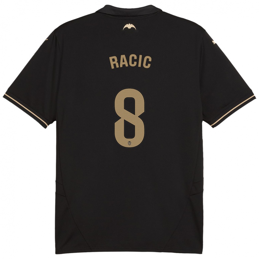 Homem Camisola Uros Racic #8 Preto Alternativa 2024/25 Camisa Brasil