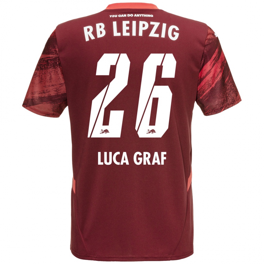 Homem Camisola Luca Marie Graf #26 Borgonha Alternativa 2024/25 Camisa Brasil