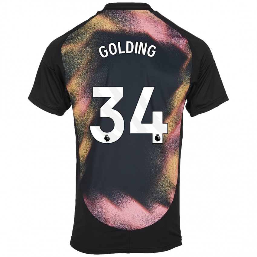 Homem Camisola Michael Golding #34 Preto Branco Alternativa 2024/25 Camisa Brasil