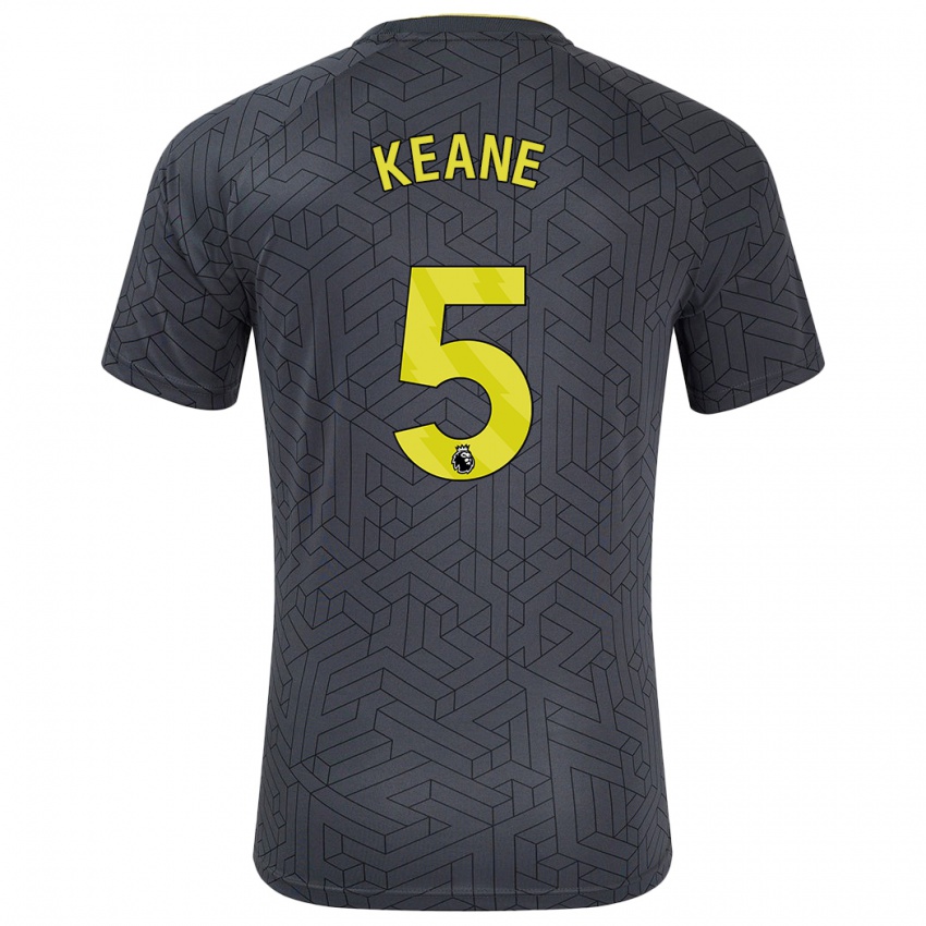 Homem Camisola Michael Keane #5 Amarelo Preto Alternativa 2024/25 Camisa Brasil