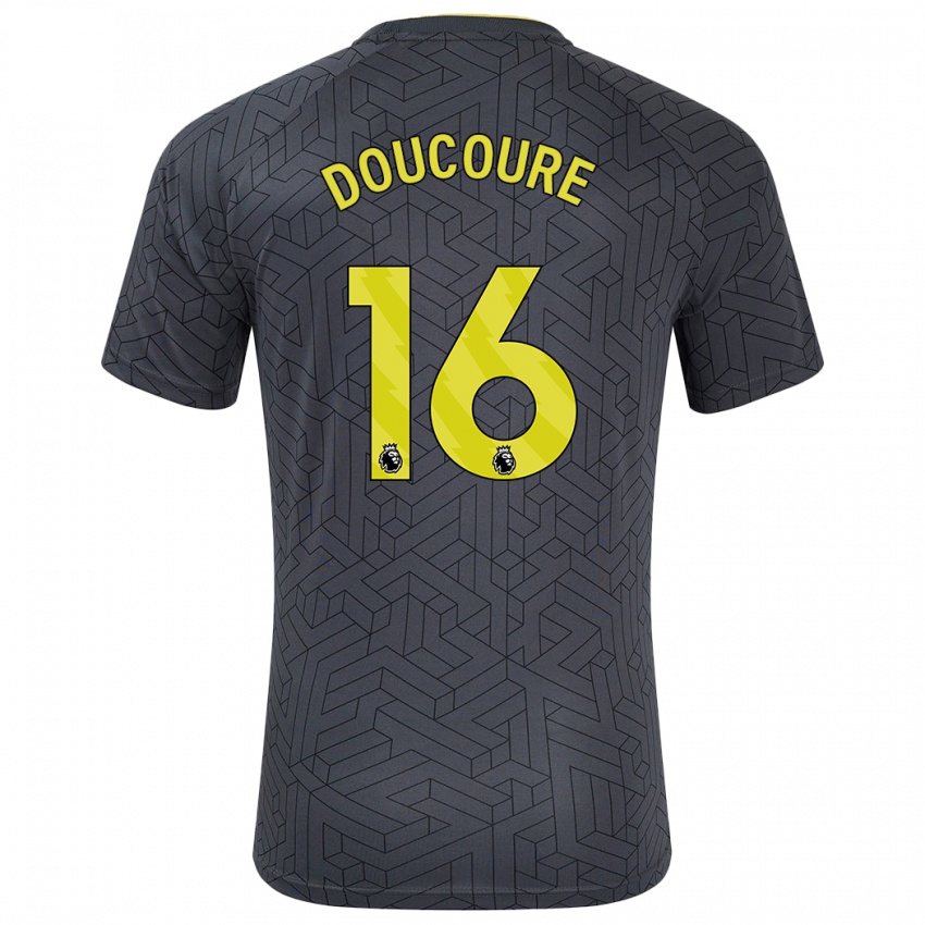 Homem Camisola Abdoulaye Doucoure #16 Amarelo Preto Alternativa 2024/25 Camisa Brasil