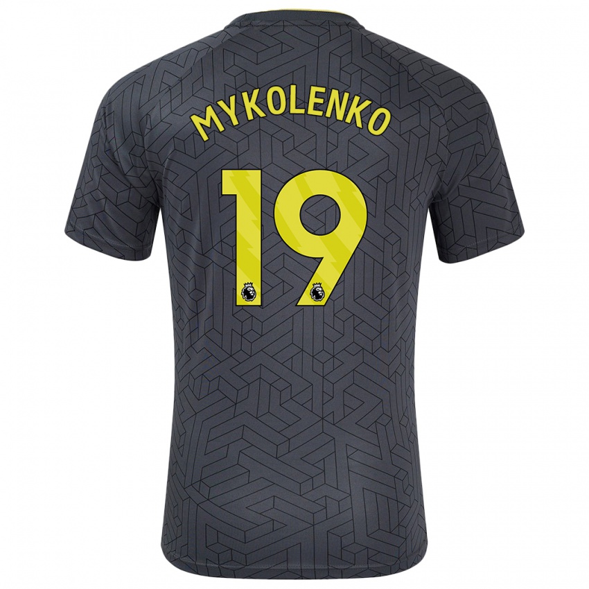 Homem Camisola Vitaliy Mykolenko #19 Amarelo Preto Alternativa 2024/25 Camisa Brasil