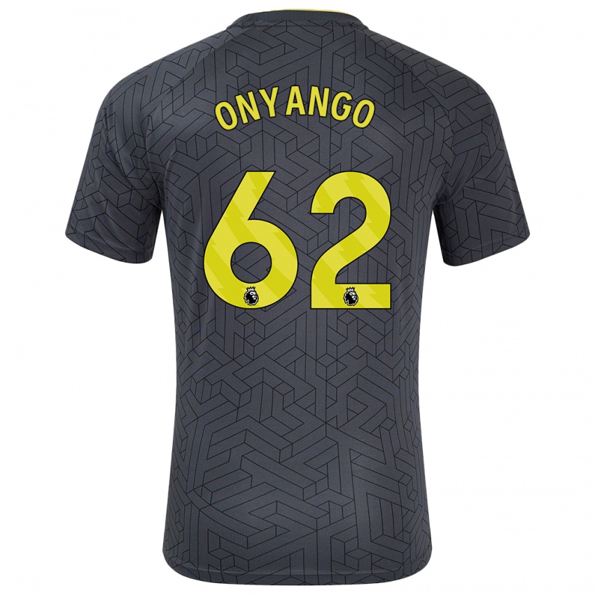 Homem Camisola Tyler Onyango #62 Amarelo Preto Alternativa 2024/25 Camisa Brasil