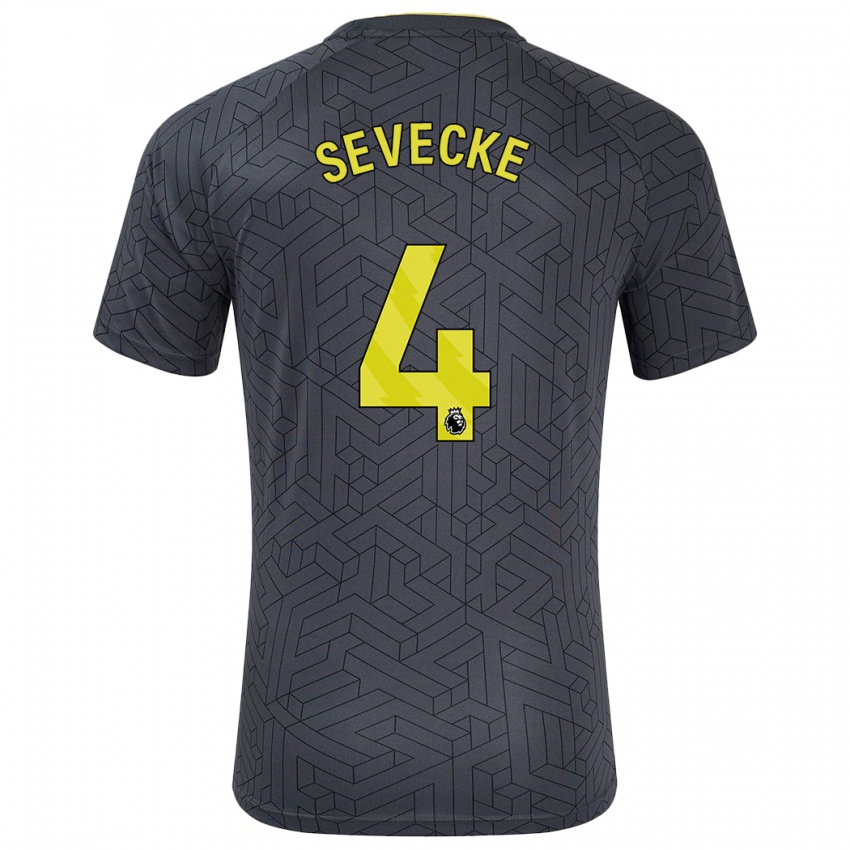 Homem Camisola Rikke Sevecke #4 Amarelo Preto Alternativa 2024/25 Camisa Brasil