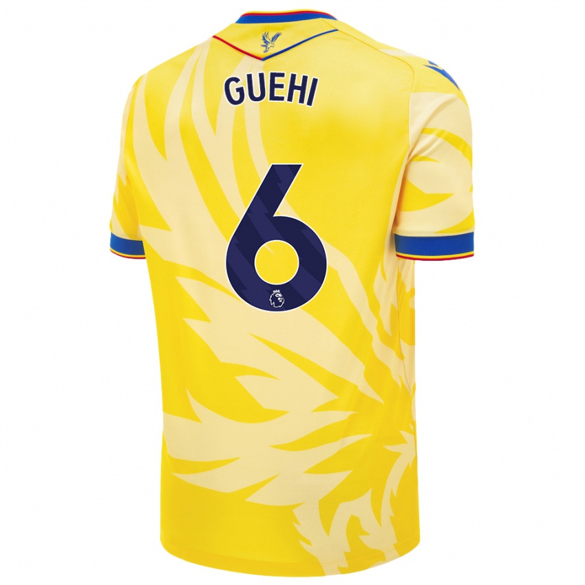 Homem Camisola Marc Guehi #6 Amarelo Alternativa 2024/25 Camisa Brasil