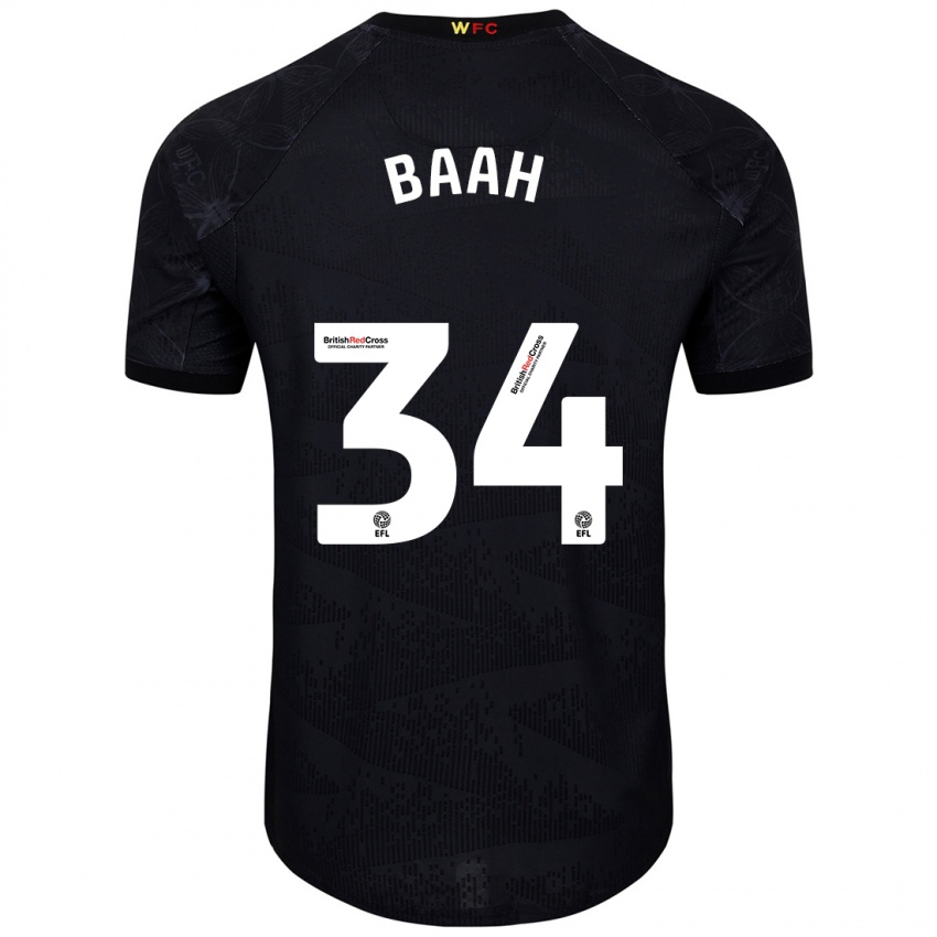 Homem Camisola Kwadwo Baah #34 Preto Branco Alternativa 2024/25 Camisa Brasil