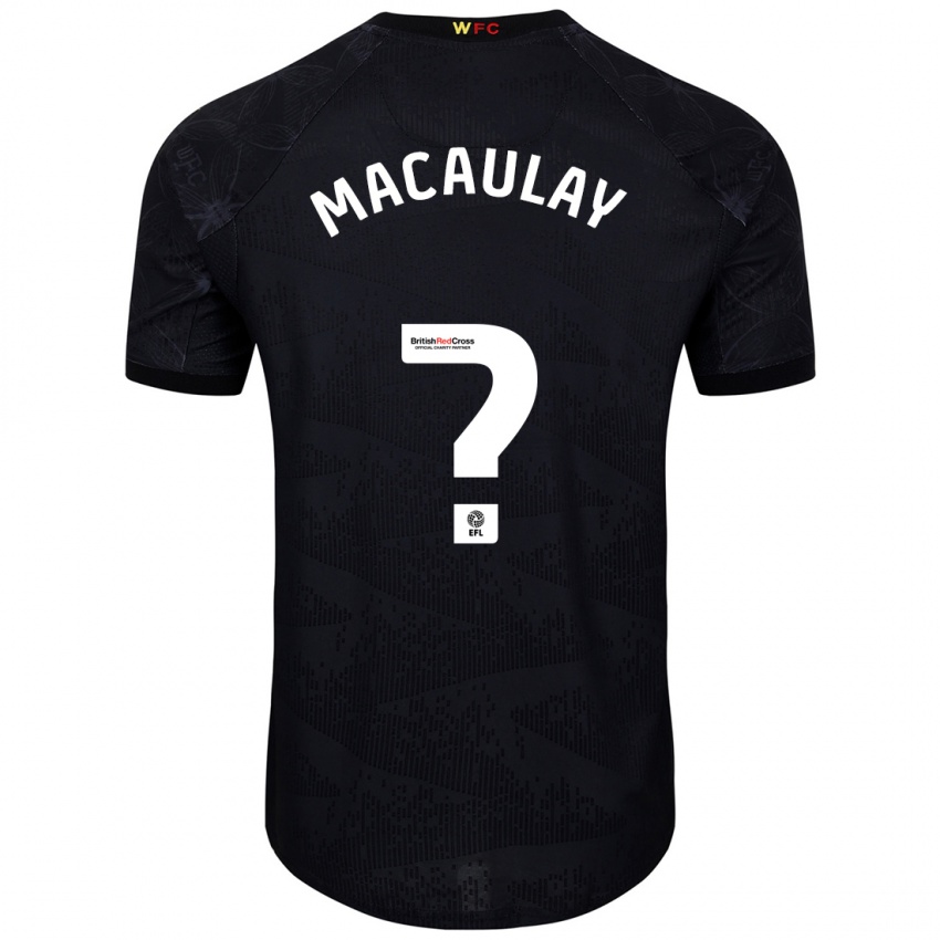 Homem Camisola Jonathan Macaulay #0 Preto Branco Alternativa 2024/25 Camisa Brasil