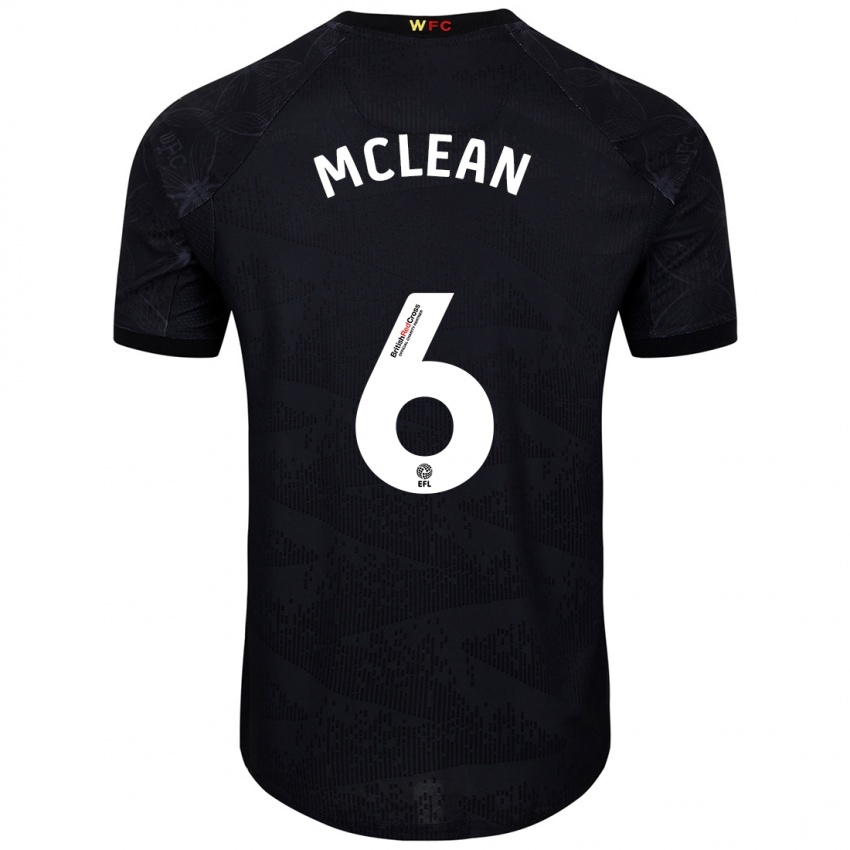 Homem Camisola Sophie Mclean #6 Preto Branco Alternativa 2024/25 Camisa Brasil