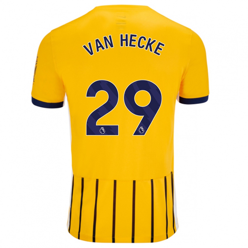 Homem Camisola Jan Paul Van Hecke #29 Azuis Dourados Alternativa 2024/25 Camisa Brasil