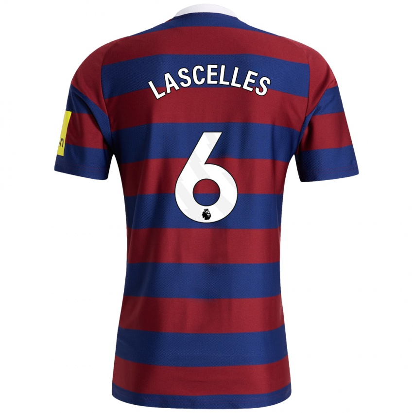 Homem Camisola Jamaal Lascelles #6 Bordeaux Azul Marinho Alternativa 2024/25 Camisa Brasil