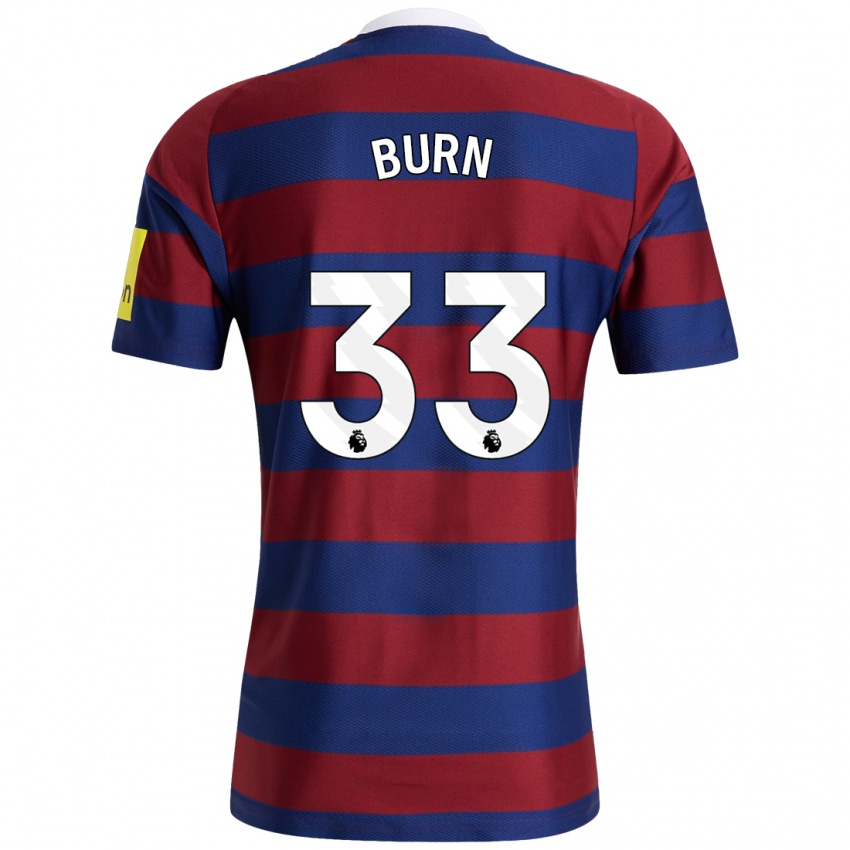 Homem Camisola Dan Burn #33 Bordeaux Azul Marinho Alternativa 2024/25 Camisa Brasil