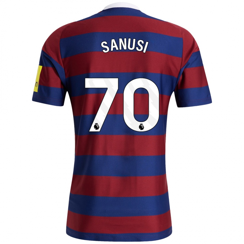 Homem Camisola Trevan Sanusi #70 Bordeaux Azul Marinho Alternativa 2024/25 Camisa Brasil