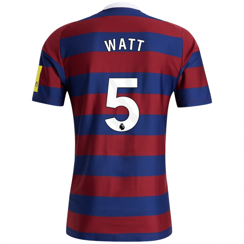 Homem Camisola Olivia Watt #5 Bordeaux Azul Marinho Alternativa 2024/25 Camisa Brasil