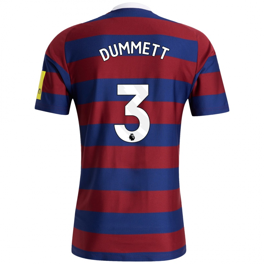 Homem Camisola Paul Dummett #3 Bordeaux Azul Marinho Alternativa 2024/25 Camisa Brasil