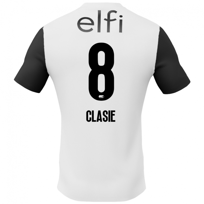 Homem Camisola Jordy Clasie #8 Preto Branco Alternativa 2024/25 Camisa Brasil