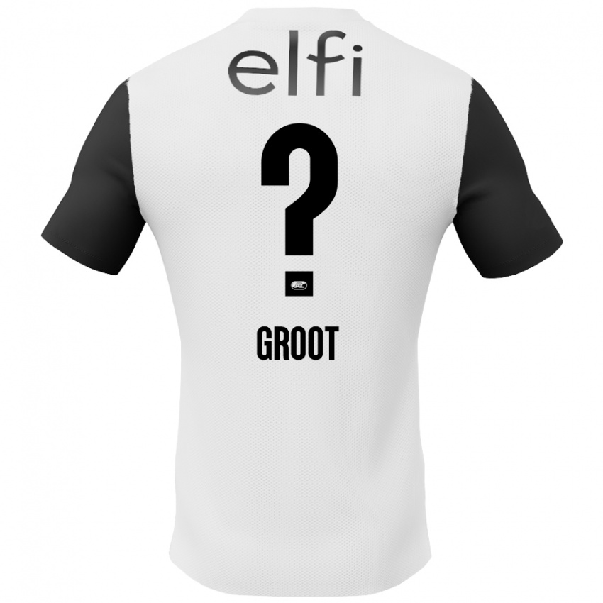 Homem Camisola Gijs Groot #0 Preto Branco Alternativa 2024/25 Camisa Brasil