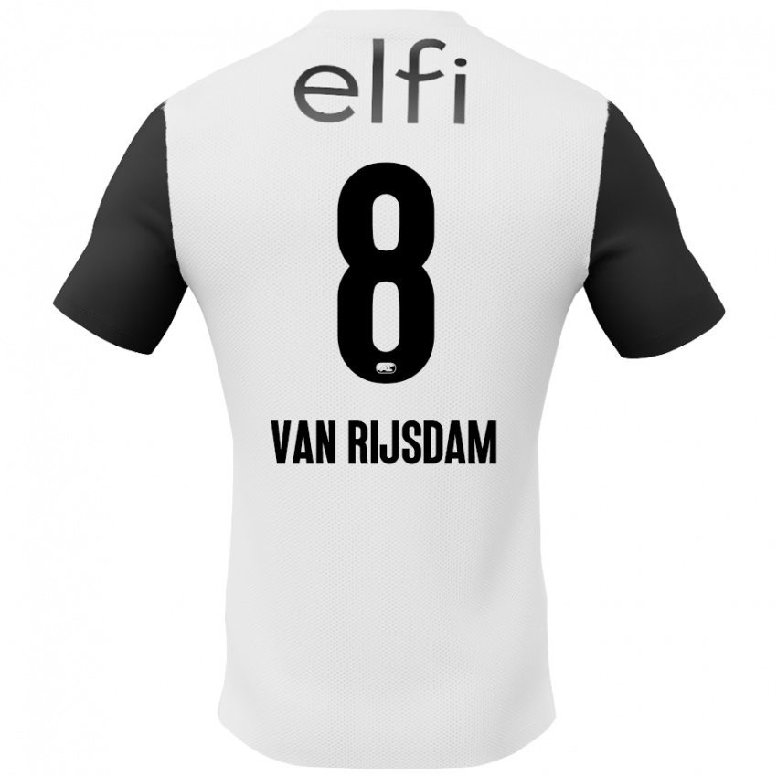 Homem Camisola Julian Van Rijsdam #8 Preto Branco Alternativa 2024/25 Camisa Brasil