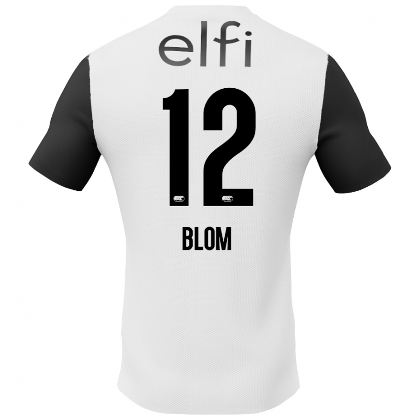 Homem Camisola Robin Blom #12 Preto Branco Alternativa 2024/25 Camisa Brasil