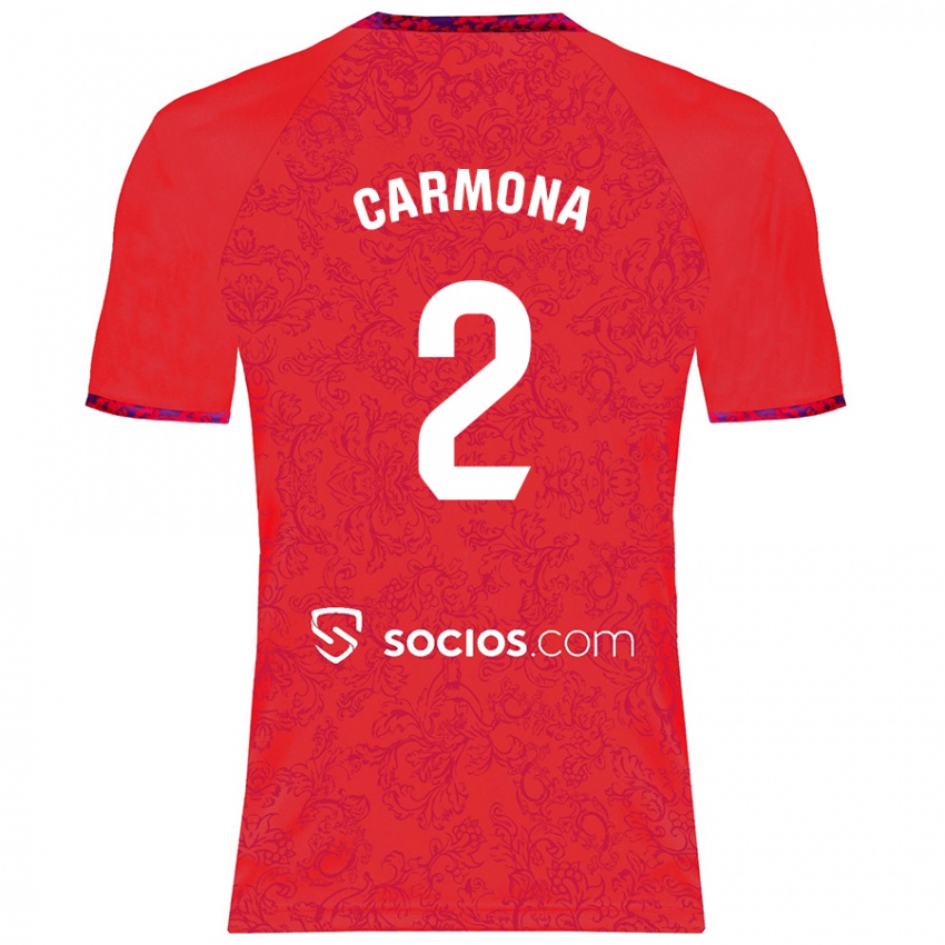 Homem Camisola José Ángel Carmona #2 Vermelho Alternativa 2024/25 Camisa Brasil