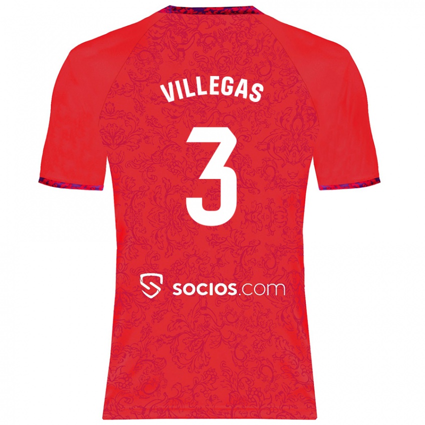 Homem Camisola Juancho Villegas #3 Vermelho Alternativa 2024/25 Camisa Brasil