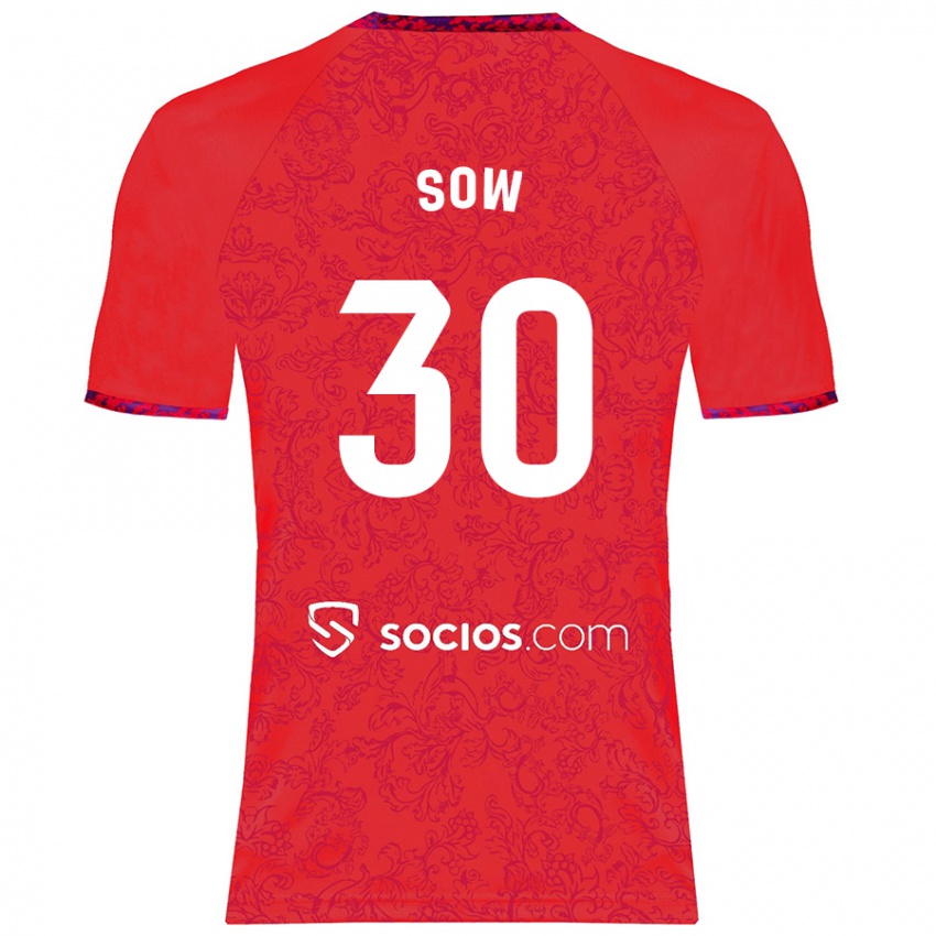 Homem Camisola Ibrahima Sow #30 Vermelho Alternativa 2024/25 Camisa Brasil