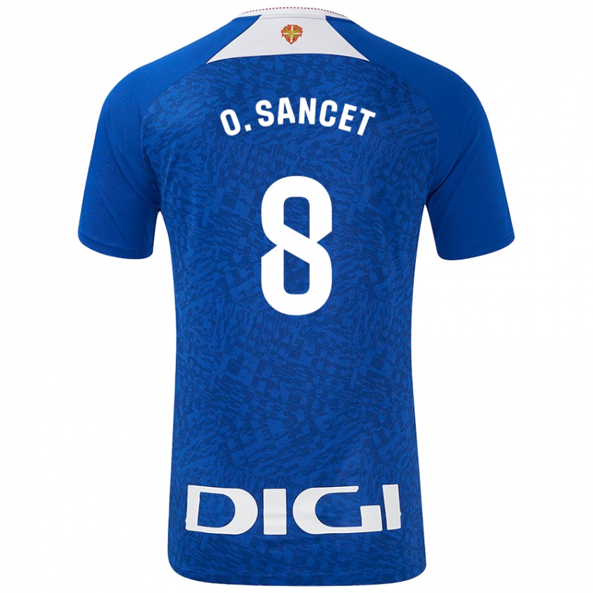 Homem Camisola Oihan Sancet #8 Azul Real Alternativa 2024/25 Camisa Brasil