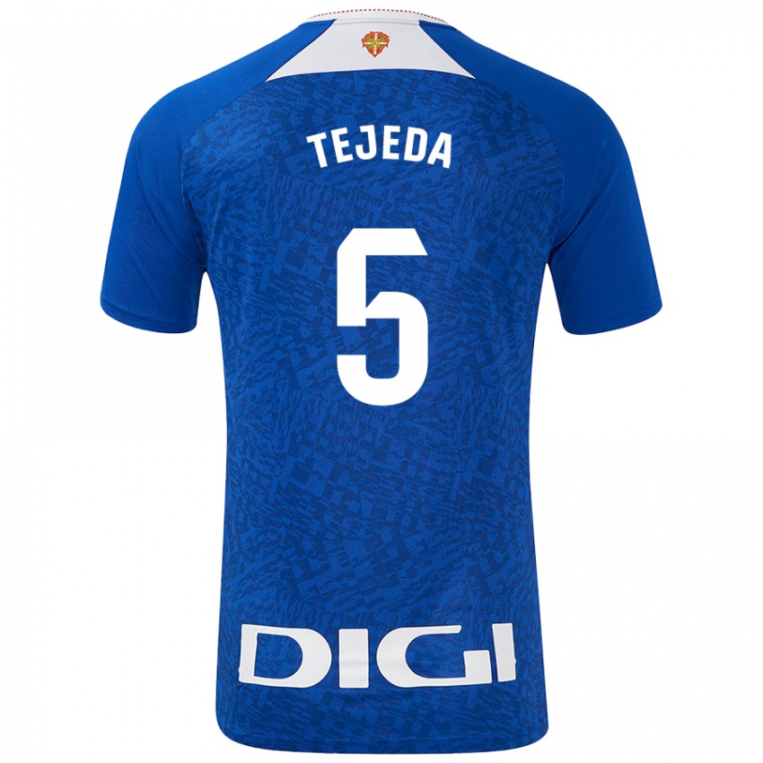 Homem Camisola Diego Tejeda #5 Azul Real Alternativa 2024/25 Camisa Brasil