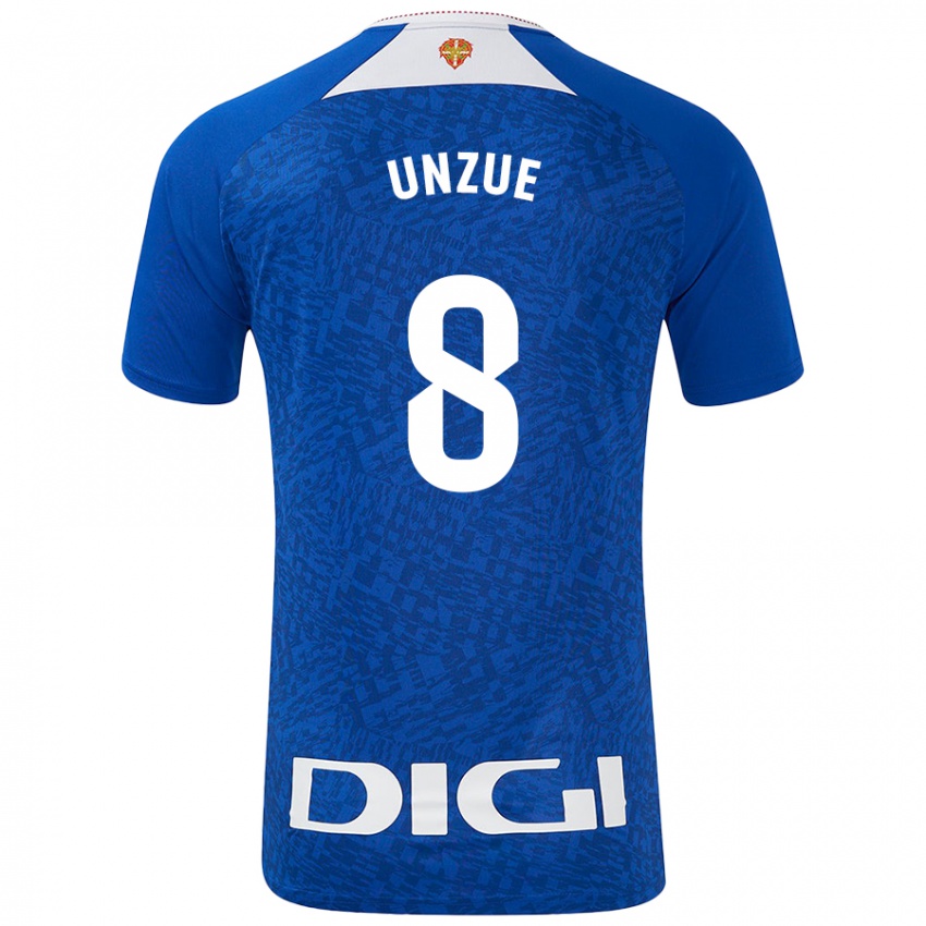 Homem Camisola Marta Unzué #8 Azul Real Alternativa 2024/25 Camisa Brasil