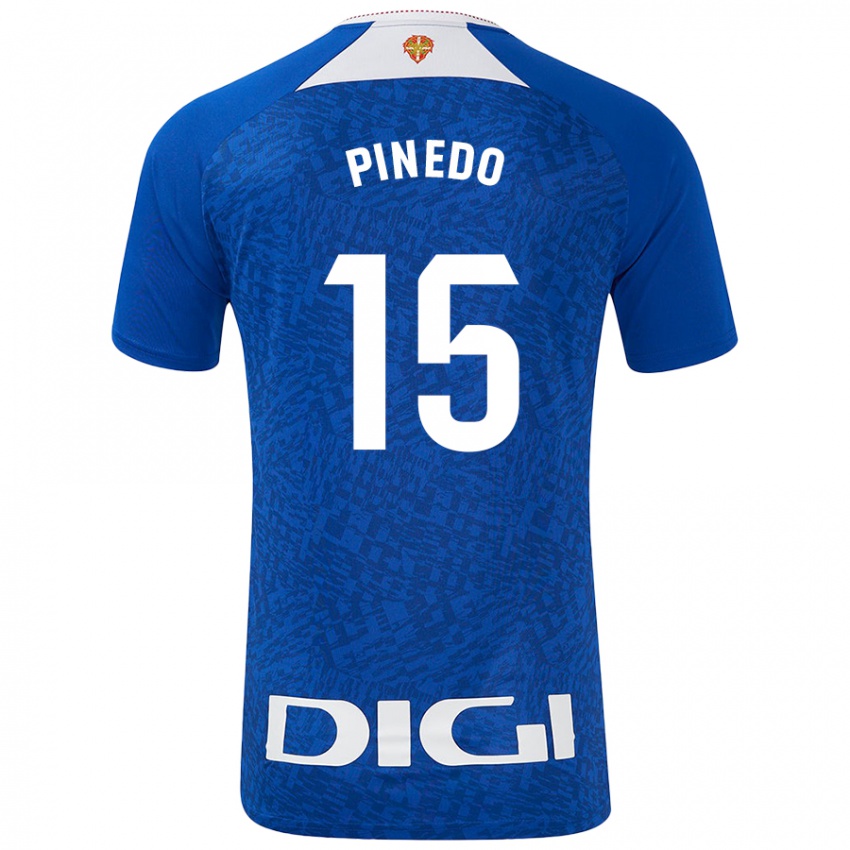 Homem Camisola Clara Pinedo Castresana #15 Azul Real Alternativa 2024/25 Camisa Brasil