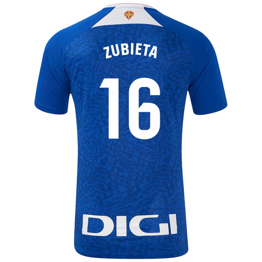 Homem Camisola Maite Zubieta Arambarri #16 Azul Real Alternativa 2024/25 Camisa Brasil