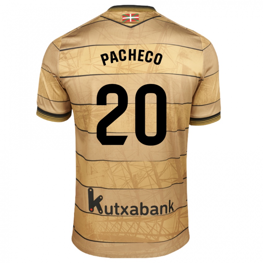 Homem Camisola Jon Pacheco #20 Castanho Alternativa 2024/25 Camisa Brasil