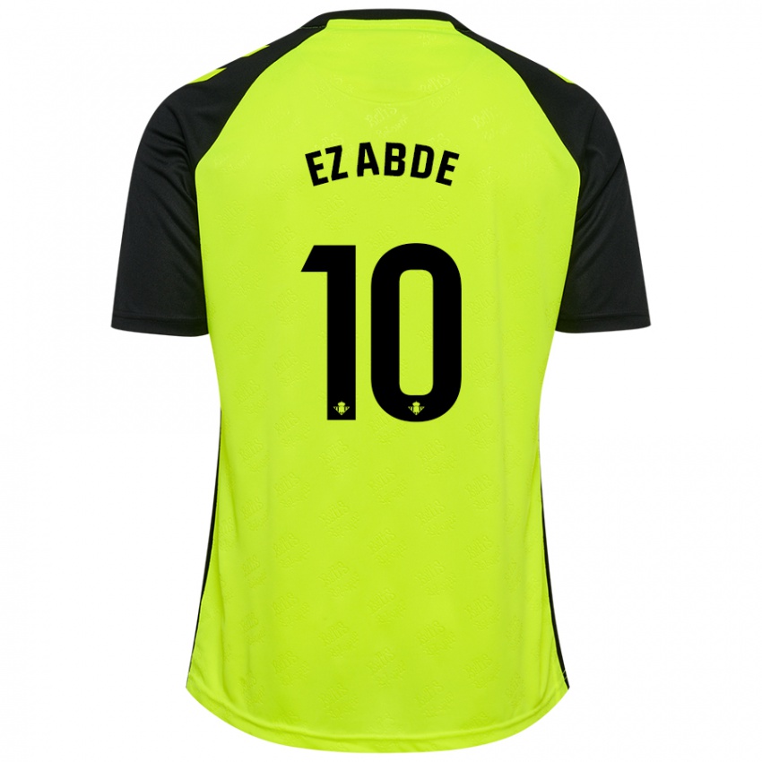 Homem Camisola Abde Ezzalzouli #10 Preto Amarelo Fluorescente Alternativa 2024/25 Camisa Brasil