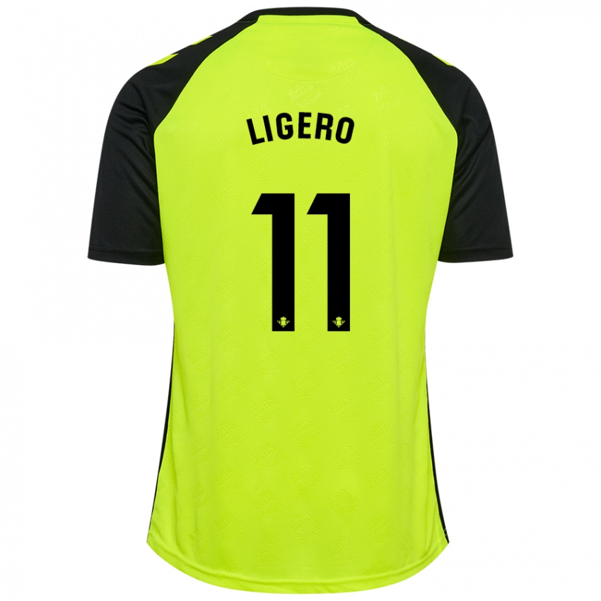 Homem Camisola Nuria Ligero #11 Preto Amarelo Fluorescente Alternativa 2024/25 Camisa Brasil