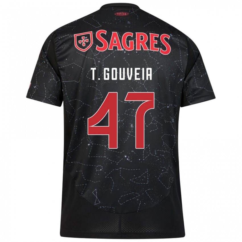 Homem Camisola Tiago Gouveia #47 Vermelho Preto Alternativa 2024/25 Camisa Brasil