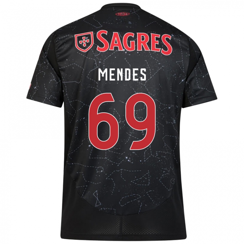 Homem Camisola Vladimir Mendes #69 Vermelho Preto Alternativa 2024/25 Camisa Brasil