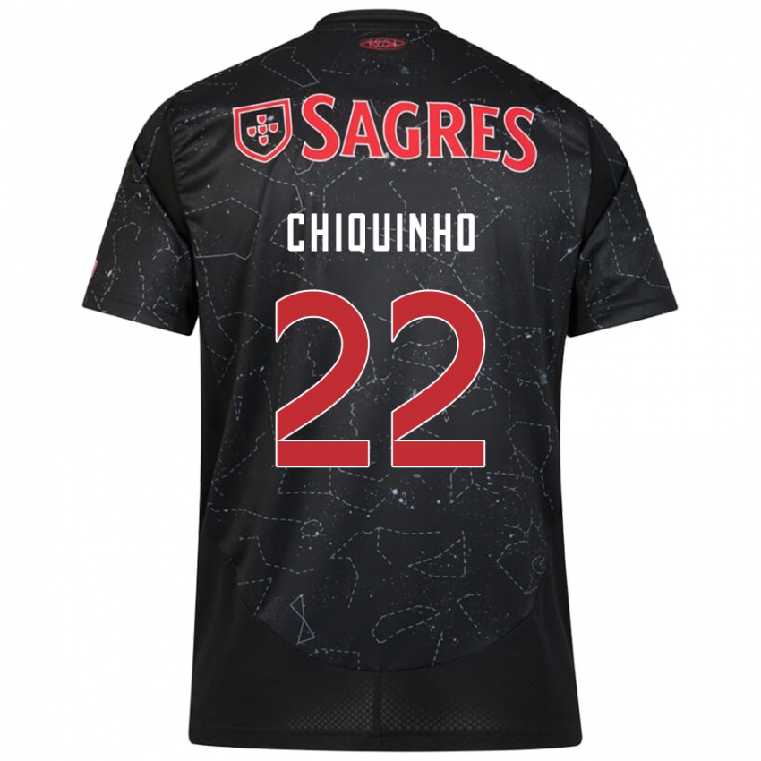 Homem Camisola Chiquinho #22 Vermelho Preto Alternativa 2024/25 Camisa Brasil